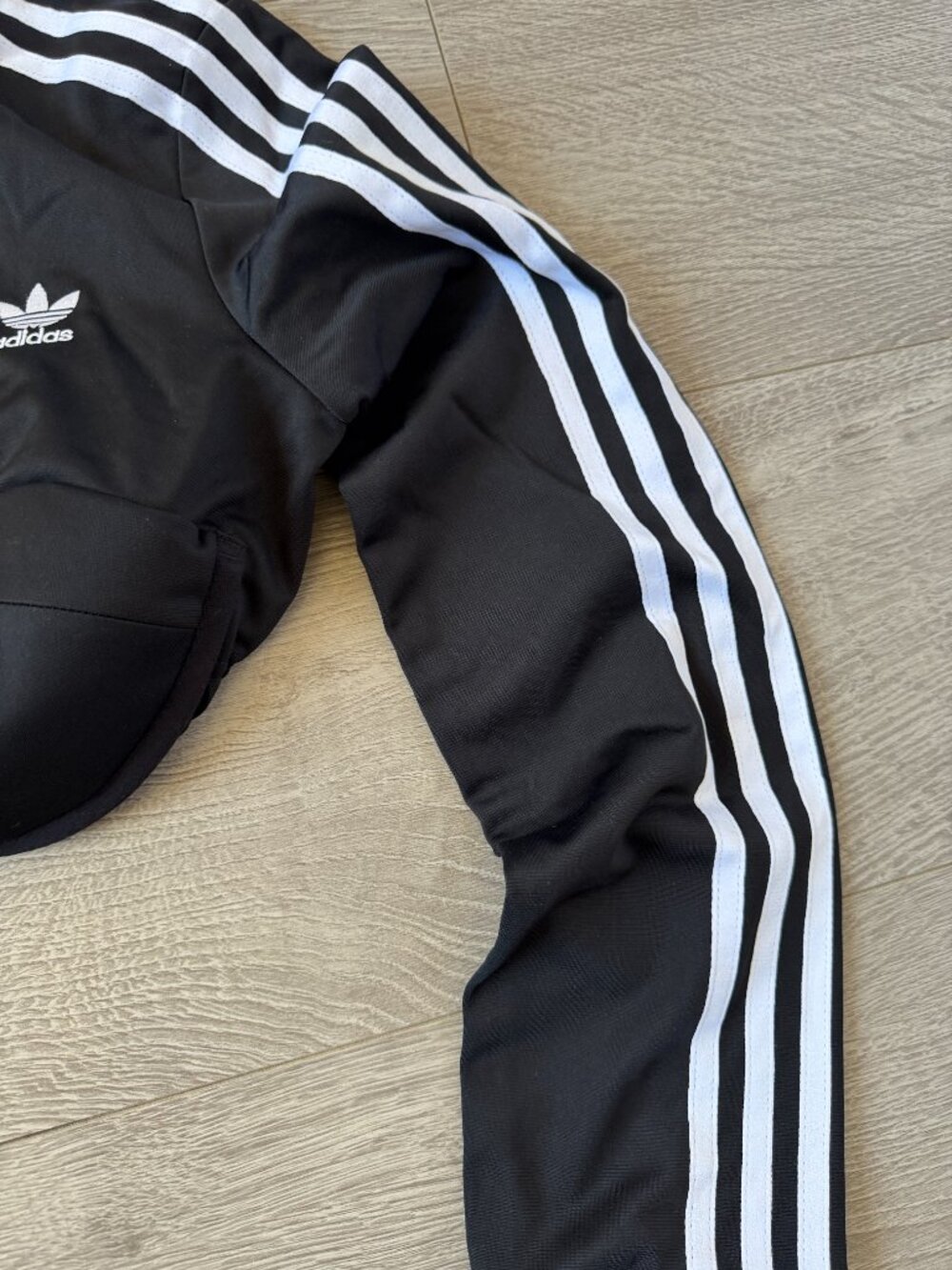 Adidas Originals x Jeremy Scott cropped track jacket in black - Picture 8 of 13